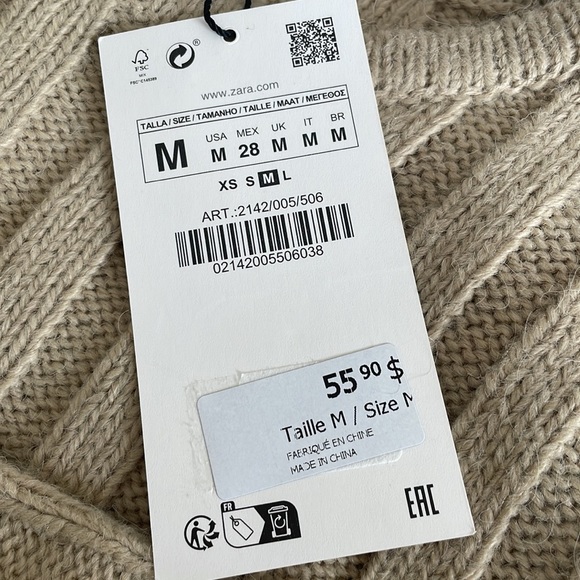 Zara Rib Knit Crop Sweater - Picture 6 of 6